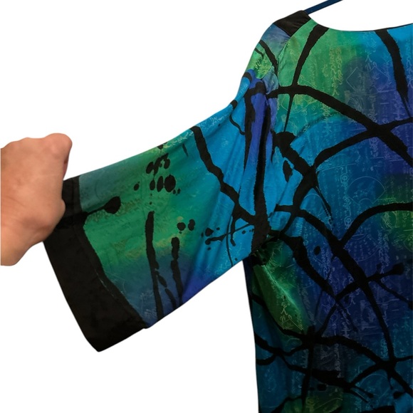 SILK BUTTON JKT - TURQ/COBALT - Picture 3 of 6